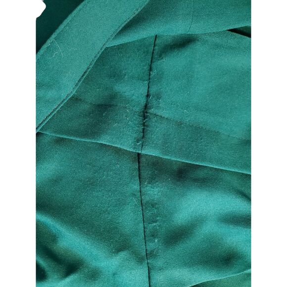 1980s Vintage CB Collections Women's Size 16 Green Sheath Dress w/ Gold Buttons - Picture 4 of 9